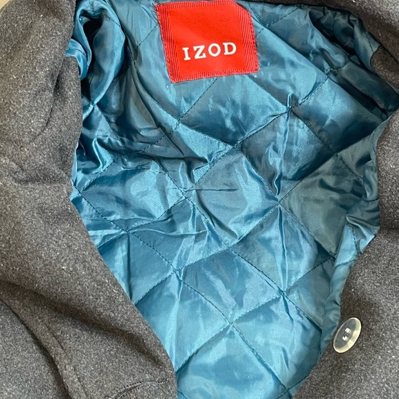 Izod Boy’s Size 14/16 Pea Coat Black - Picture 6 of 9